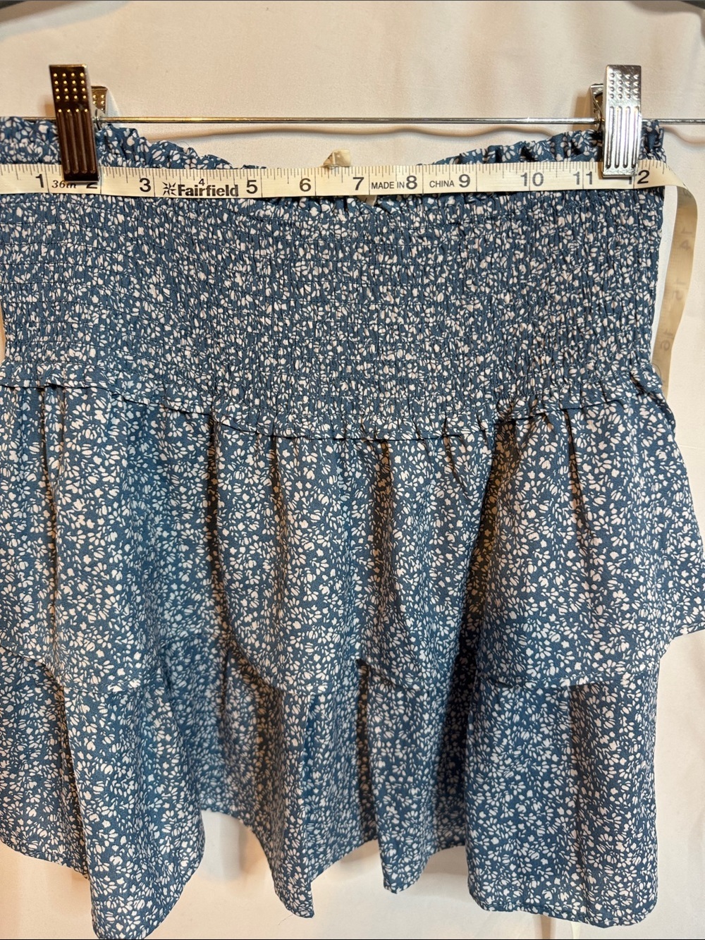 eesome Blue Printed Tiered Skirt - Picture 3 of 4